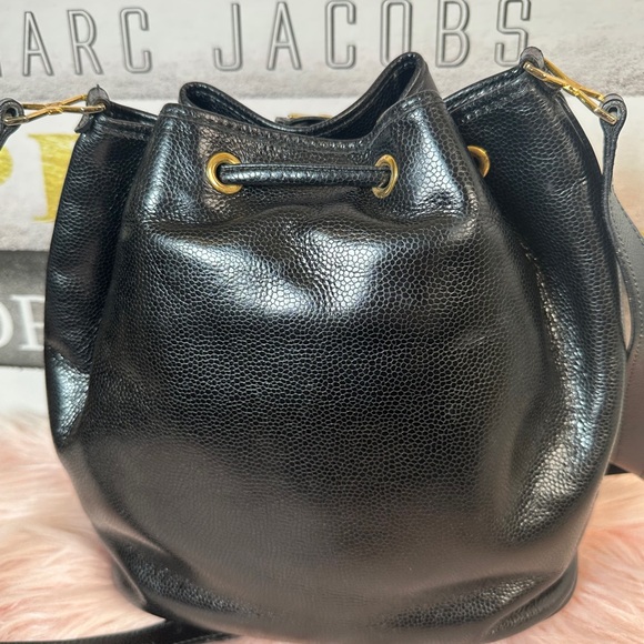 Nina Ricci Black Leather Shoulder Bag with Gold Accents - Picture 3 of 12